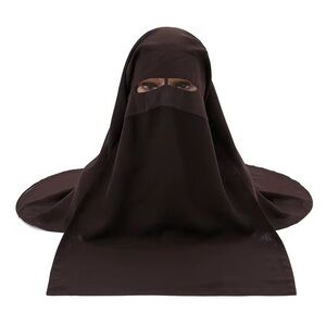 3 layared Niqab Saudi Niqab with nose string Islamic niqab face veil Muslim